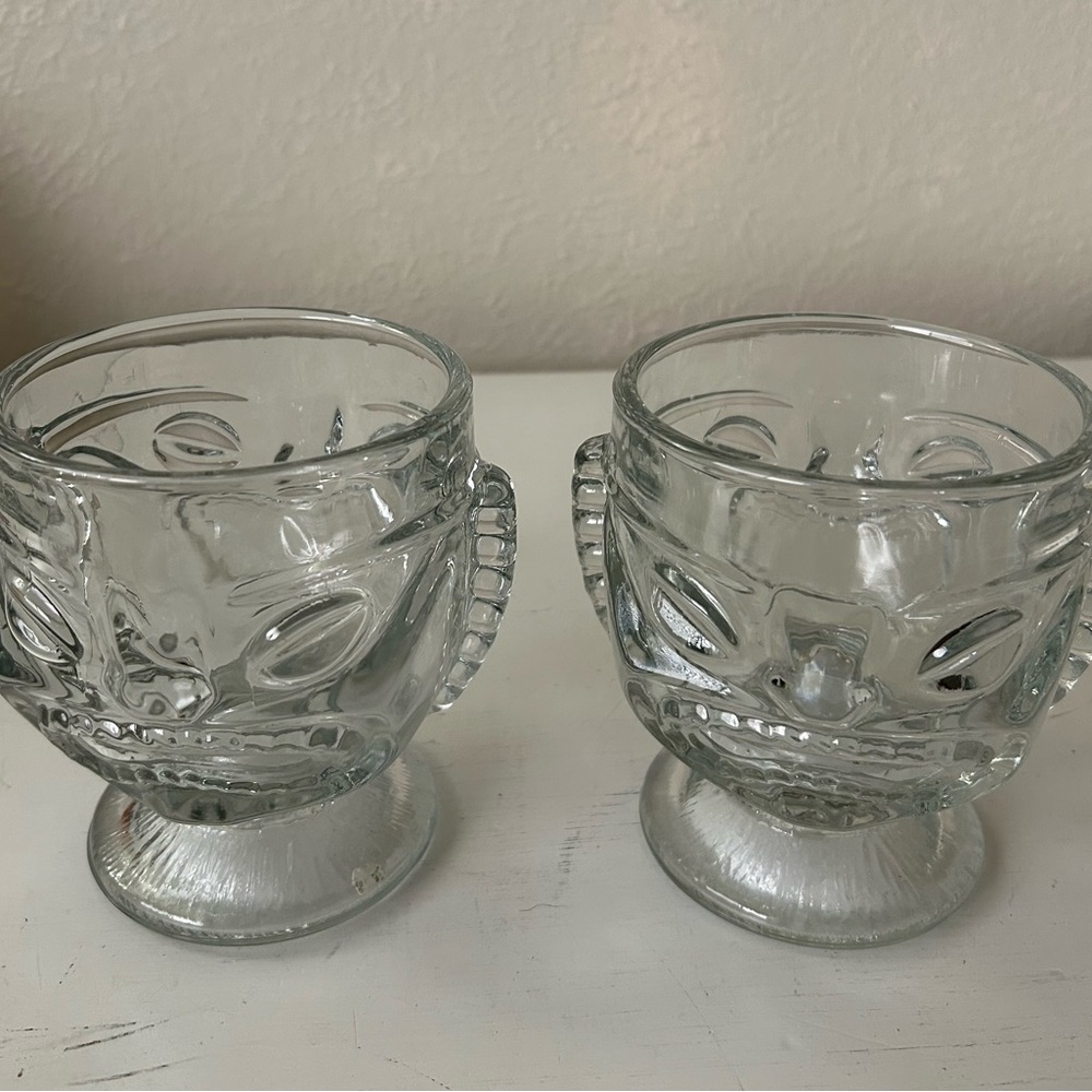 2 Clear Glass Tiki Mugs - Picture 8 of 8